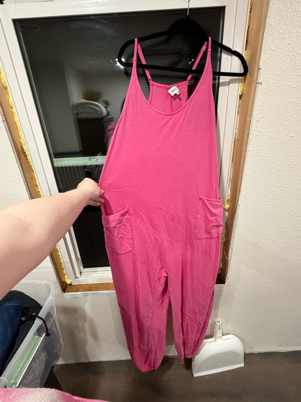 Pink Sleeveless Pocket Jumpsuit
